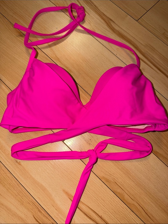 Victoria K Other - Victoria K Hot Pink Wrap Tie Bikini Top
